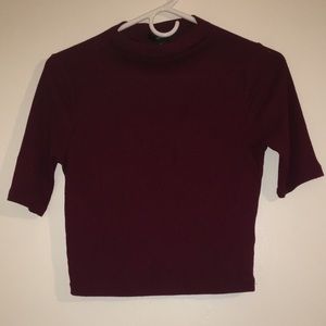 Maroon cropped top